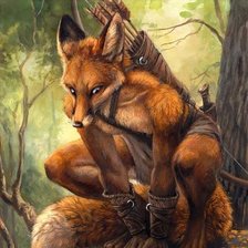 Схема вышивки «лиса»