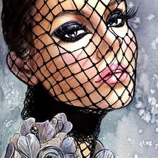 Схема вышивки «Девушка»