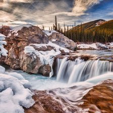 Схема вышивки «zimná krajina»