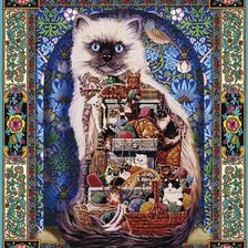 кошка рукодельница