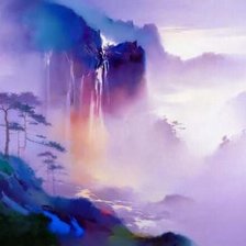 Схема вышивки «Синий водопад»