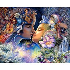 Схема вышивки «предвкушение поцелуя»