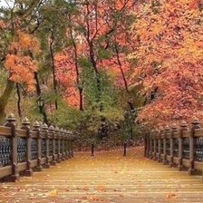 Схема вышивки «осень ( на мосту)»