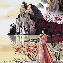 Схема вышивки «Восточный пейзаж»