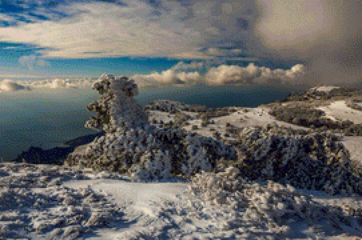 зима в горах - пейзаж, горы, зима - предпросмотр