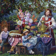 Схема вышивки «Семейный отдых»