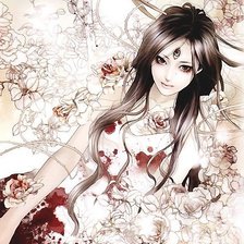 Схема вышивки «Девушка»