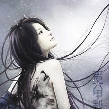 Схема вышивки «Девушка»