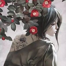 Схема вышивки «Девушка»