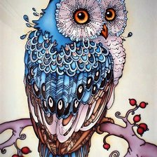 Схема вышивки «совушка»