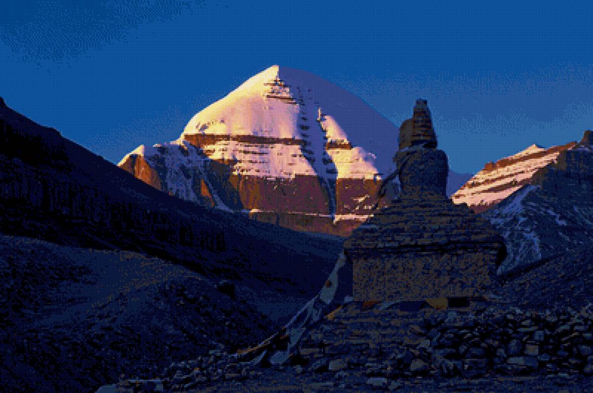 Kailash sunset - гора, закат, природа, горы, тибет, кайлас - предпросмотр