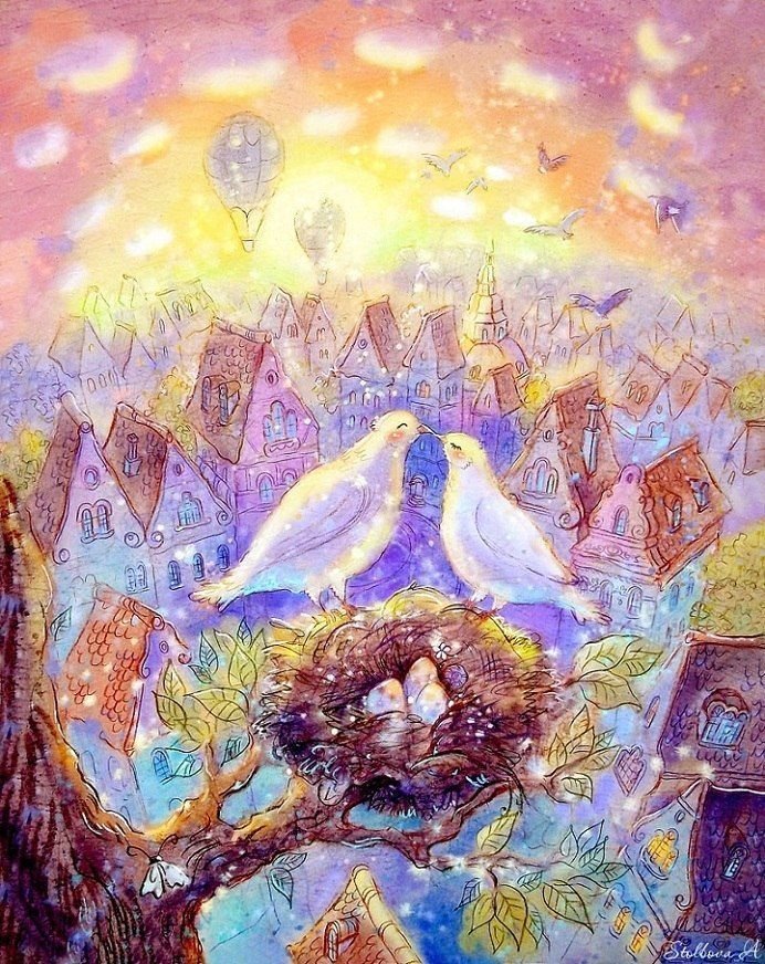 Голуби. Любовь. - оригинал