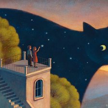 Схема вышивки «Кошка ночь. Ночь. Кошка.»