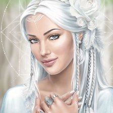 Схема вышивки «Девушка»