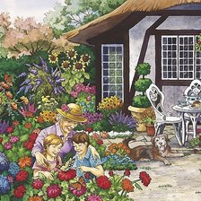 Схема вышивки «бабушкин сад»