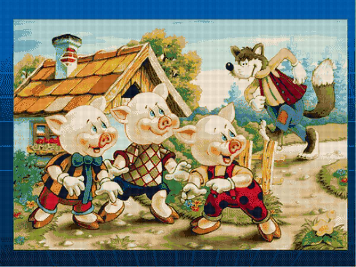 Три поросенка - герои сказок, детское - предпросмотр