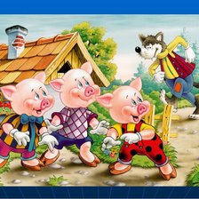 Схема вышивки «Три поросенка»