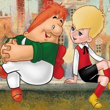 Схема вышивки «Малыш и Карлсон»