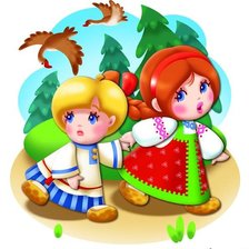 Схема вышивки «гуси-лебеди»