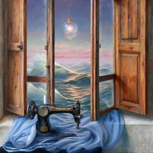 Схема вышивки «море»