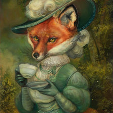 Схема вышивки «лиса»