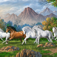 Схема вышивки «Табун»