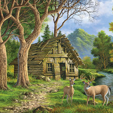 Схема вышивки «Пейзаж»