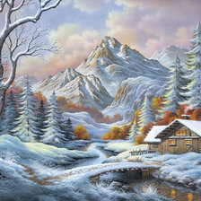 Схема вышивки «Горный пейзаж»