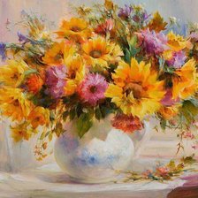 Схема вышивки «Желтый букет»