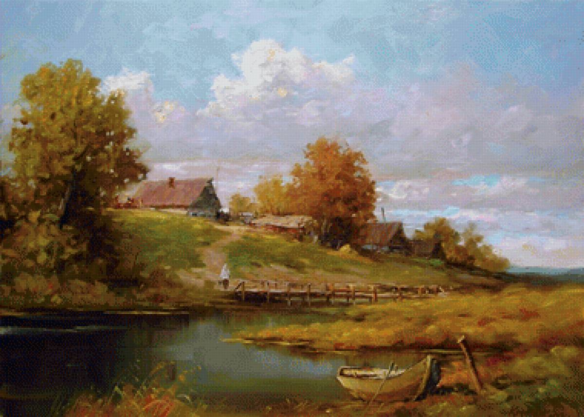 Осень в деревне - осень, золотая осень, деревня, природа, пейзаж - предпросмотр