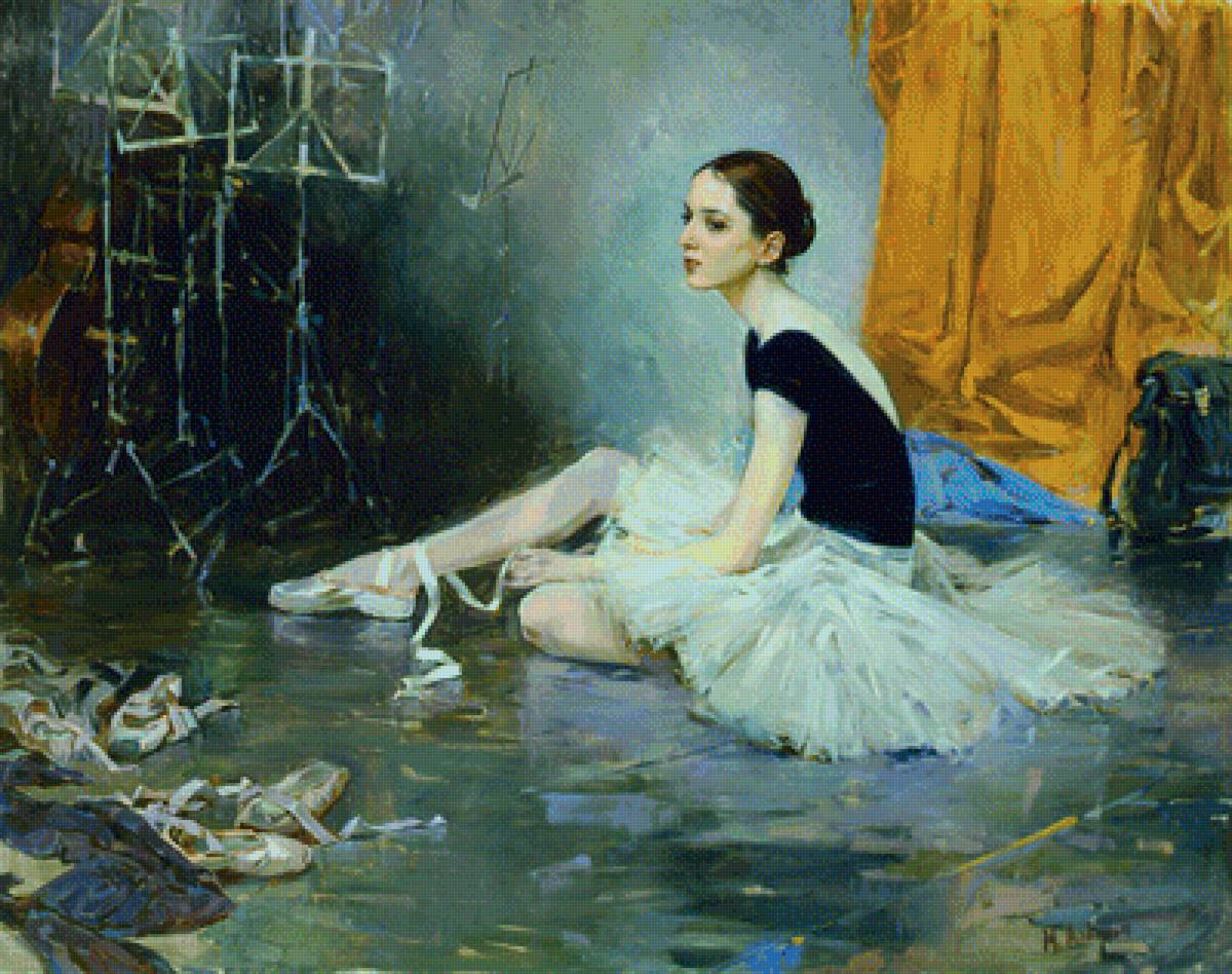 Балерина - картина, танцовщицы, балерины, девочки, танец - предпросмотр