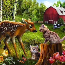 Схема вышивки «мир животных»