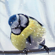 Схема вышивки «Худ. Деревенчук Вл. Синичка»