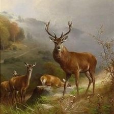 Схема вышивки «Олени»