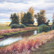 Схема вышивки «Худ.  Сергей Папулин. Степь»