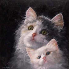 Схема вышивки «Котята»