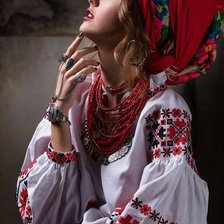 Схема вышивки «Українка»