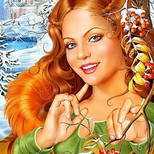 Схема вышивки «рябина»