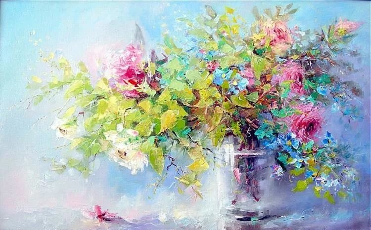 Букет цветов - розы, розовые, натюрморт, цветы, букет - оригинал