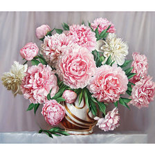 Схема вышивки «Серия "Пионы"»