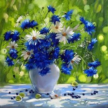 Схема вышивки «Букет цветов»