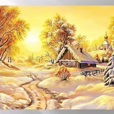 Схема вышивки «Солнечный зимний день»