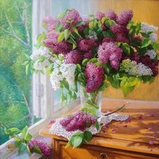 Схема вышивки «Букет сирени»