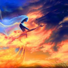 Схема вышивки «закатный дрракон»