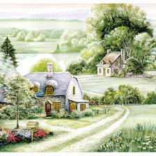 Схема вышивки «Пейзаж»