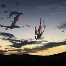 Схема вышивки «Драконы»