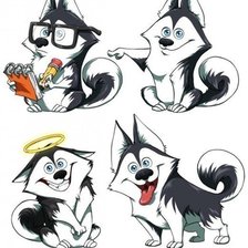 Схема вышивки «Хаски»