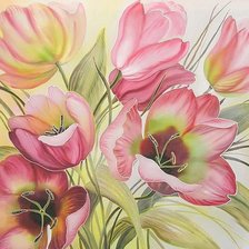 Схема вышивки «tulipány»