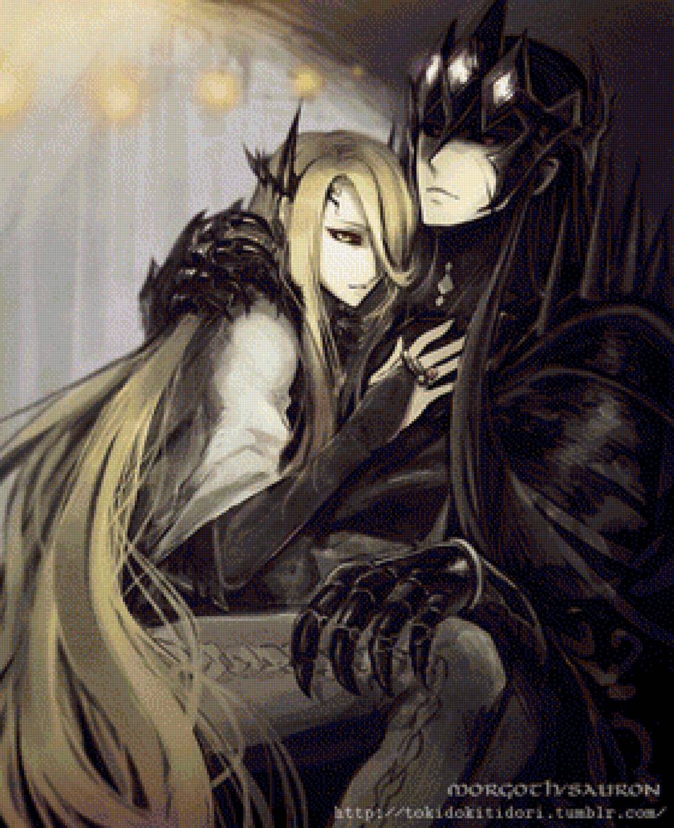 Мелькор и Саурон - арт, анимэ - предпросмотр