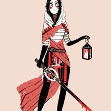 Схема вышивки «Девушка воин»